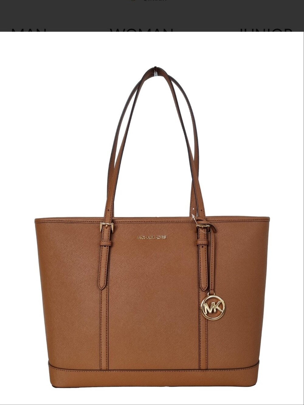 New Michael Kors Saffiano Leather TravelJet Tote Taupe Colour X-Large